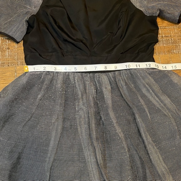 BCBGeneration Black and Gray Fit and Flare Midi Dress - Picture 3 of 13